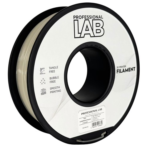 Professional Lab 3D filament PLA, 1,75 mm, 1 kg – modře svítící ve tmě (Luminous Blue)