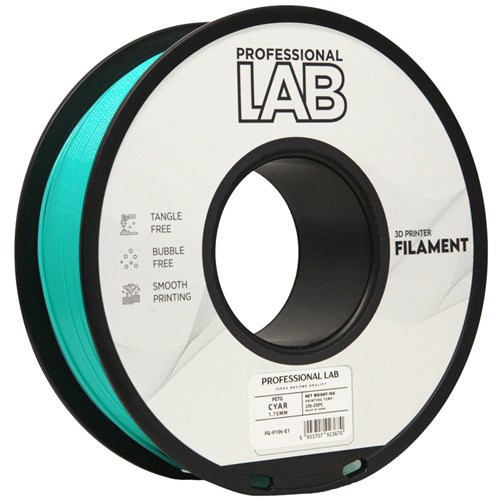 Professional Lab 3D filament PETG, 1,75 mm, 1 kg – azurová (Cyan)