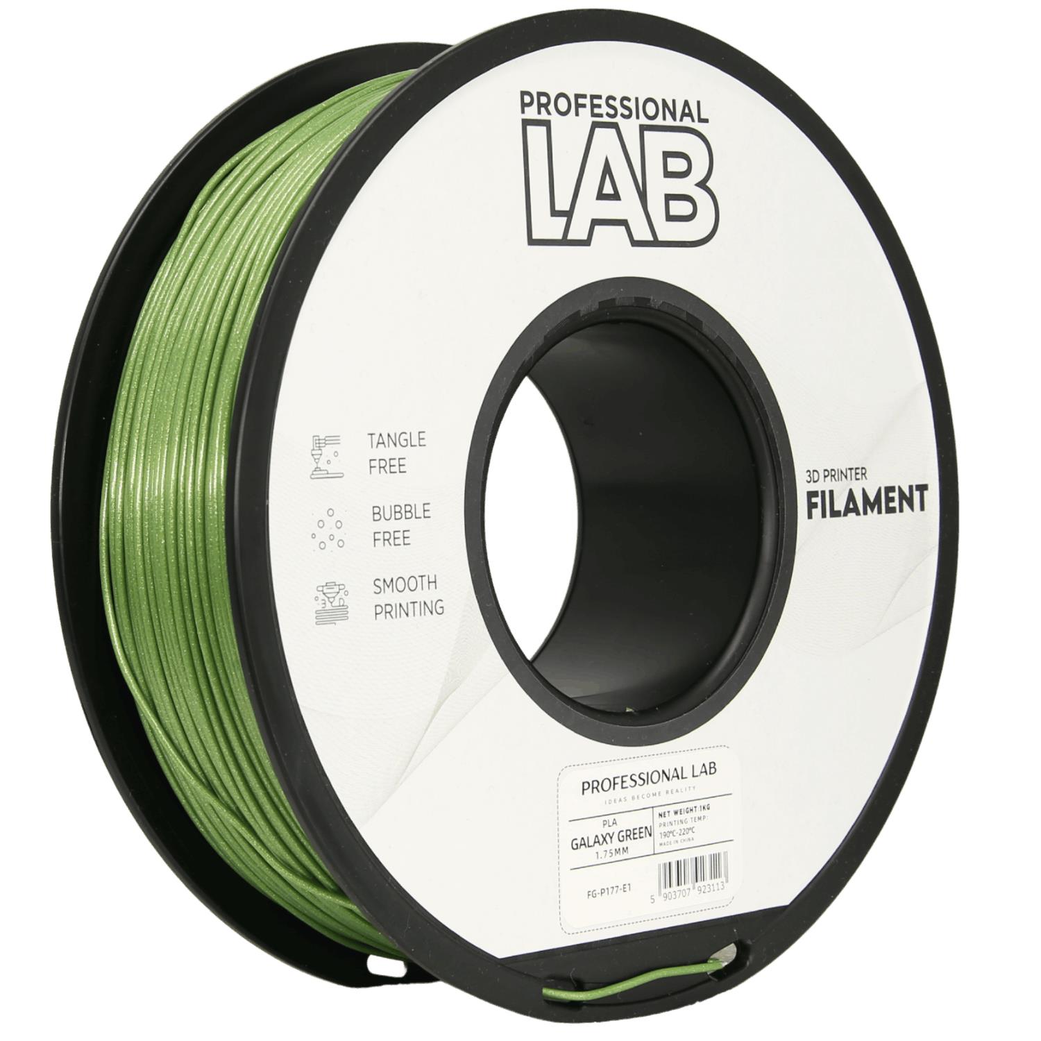 Smart Print 3D filament PLA Galaxy, 1,75 mm, 1 kg – galaxie zelená (Galaxy Green)